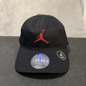 Jordan Jumpman Youth Hat Black Red Curved Brim Adjustable Strapback NWT Nike Cap
